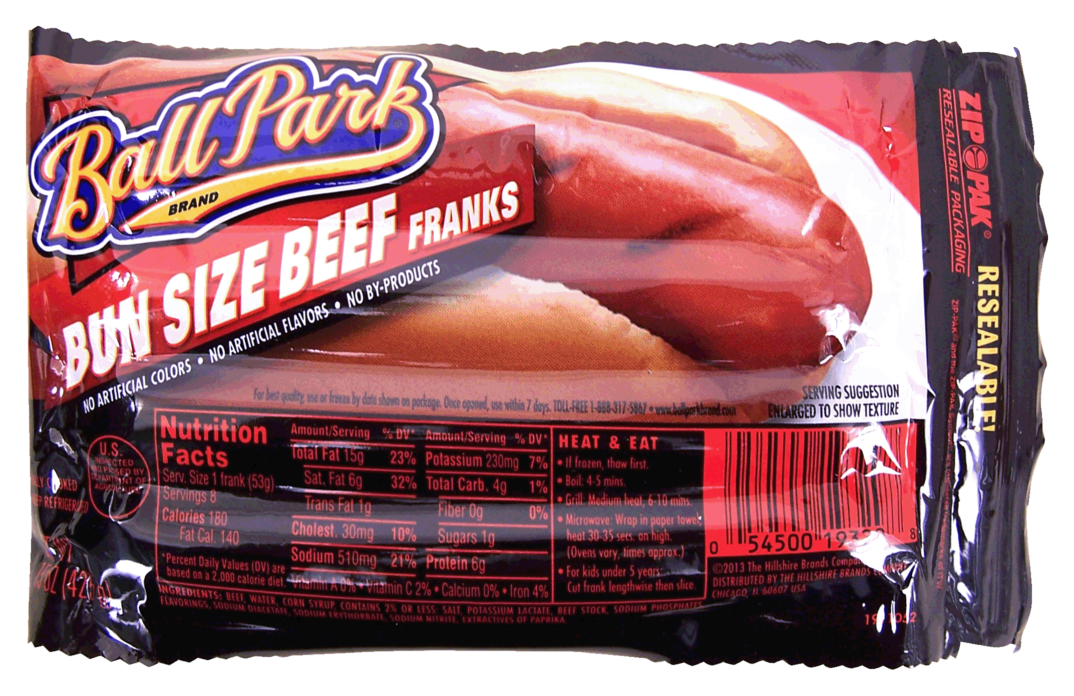 Ball Park  bun size beef franks, 8 count Full-Size Picture